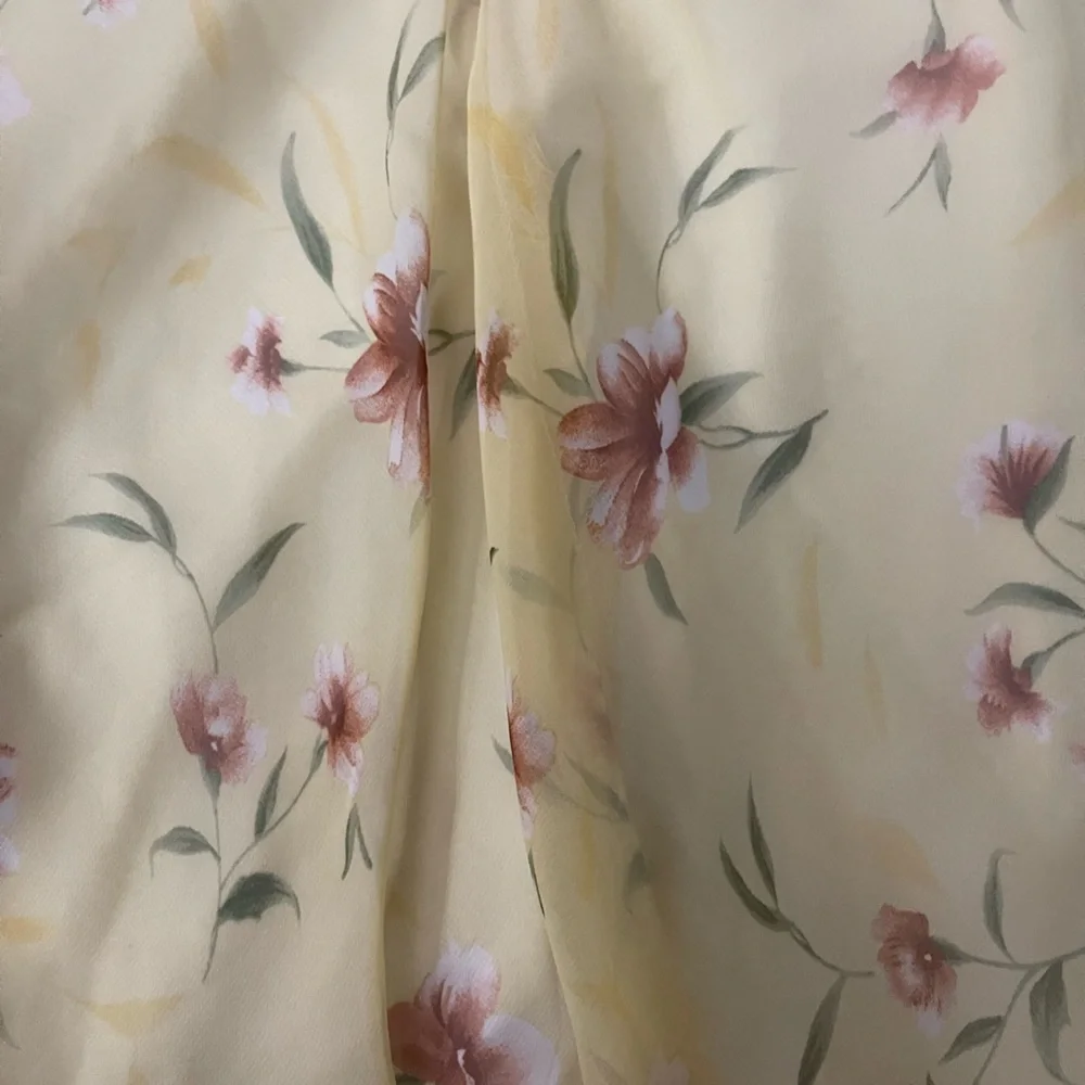 My Michelle Floral Flower yellow summer milk made dress cottage core ruffle - Picture 9 of 11